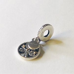 Pandora 14k Family Tree Sterling Silver Charm